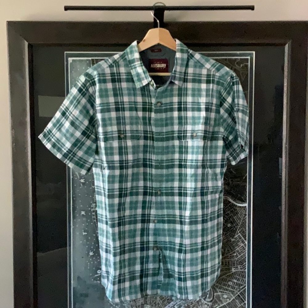 Alesbury men’s linen blend shirt medium